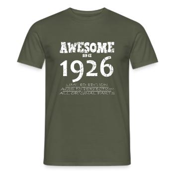 1926 - Legendary 98th Anniversary - Men's T-Shirt - military green - Front - AI Model Male 178 light (178cm)