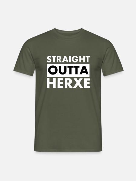 Straight OUTTA HERXE - Männer T-Shirt - Militärgrün