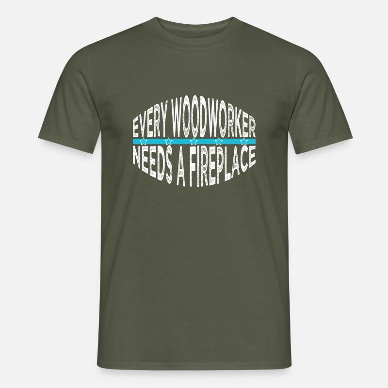 déclaration charpentier de construction - T-shirt homme - vert militaire