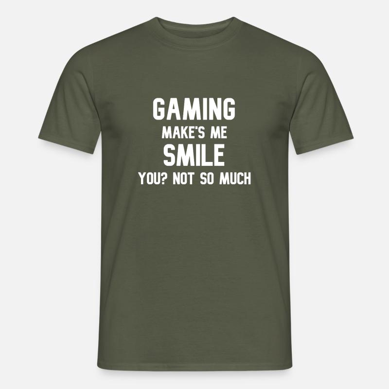 GamingmakesmeSmile - Männer T-Shirt - Militärgrün