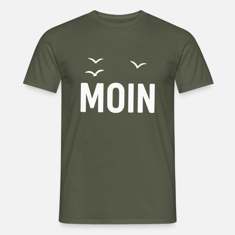 Moin Moewen - Männer T-Shirt - Militärgrün