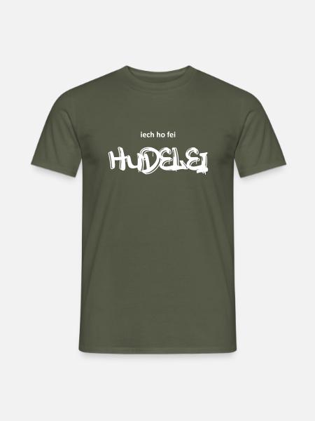 iech ho fei Hudelei - weiß - Männer T-Shirt - Militärgrün