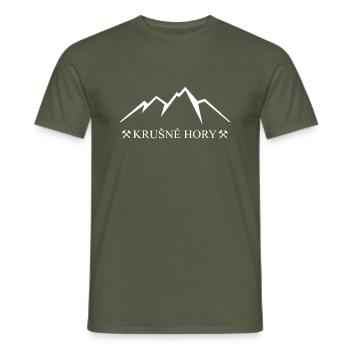 Erzgebirge Tschechien Berge Natur - Männer T-Shirt - Militärgrün - Vorne - AI Model Male 178 light (178cm)