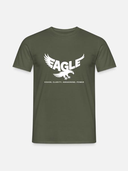 Adler Krafttier – Spirituelles Totemtier Design - Männer T-Shirt - Militärgrün