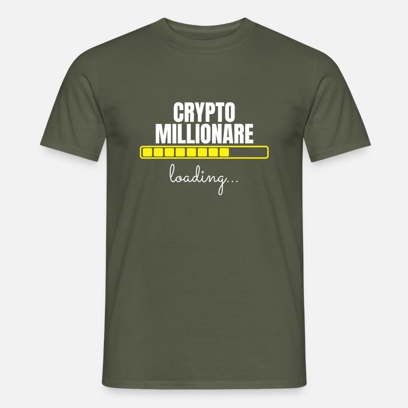Crypto Millionare loading - Männer T-Shirt - Militärgrün
