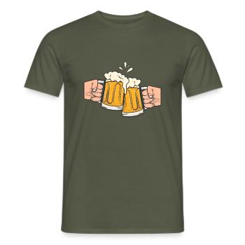 Bier - Männer T-Shirt - Militärgrün - Vorne - AI Model Male 178 light (178cm)