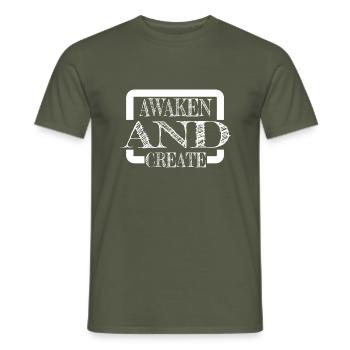 Innovation créative Illumination intérieure - T-shirt homme - vert militaire - Devant - AI Model Male 178 light (178cm)