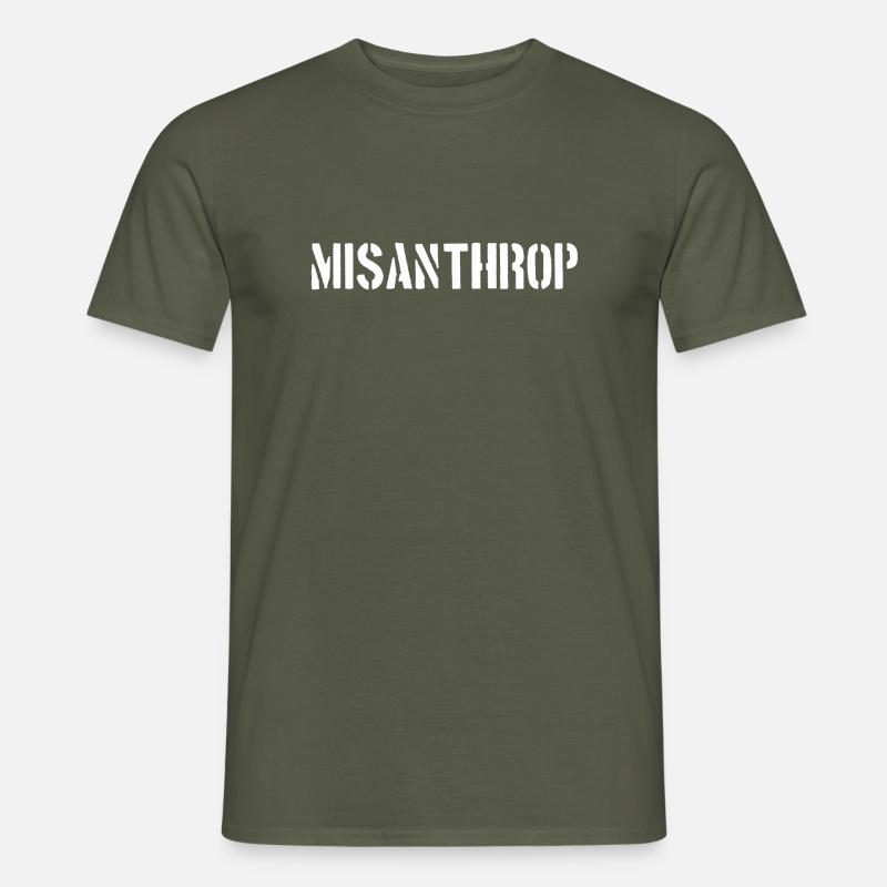 misanthrop - Männer T-Shirt - Militärgrün