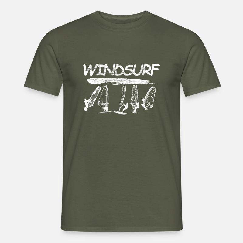 Windsurf Logo - Männer T-Shirt - Militärgrün
