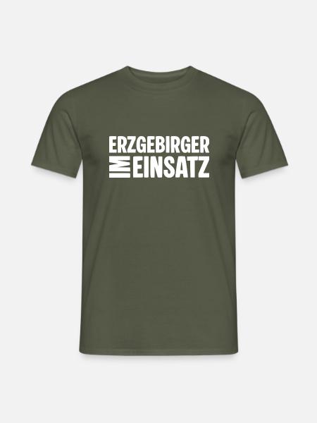 Erzgebirger im Einsatz - Männer T-Shirt - Militärgrün