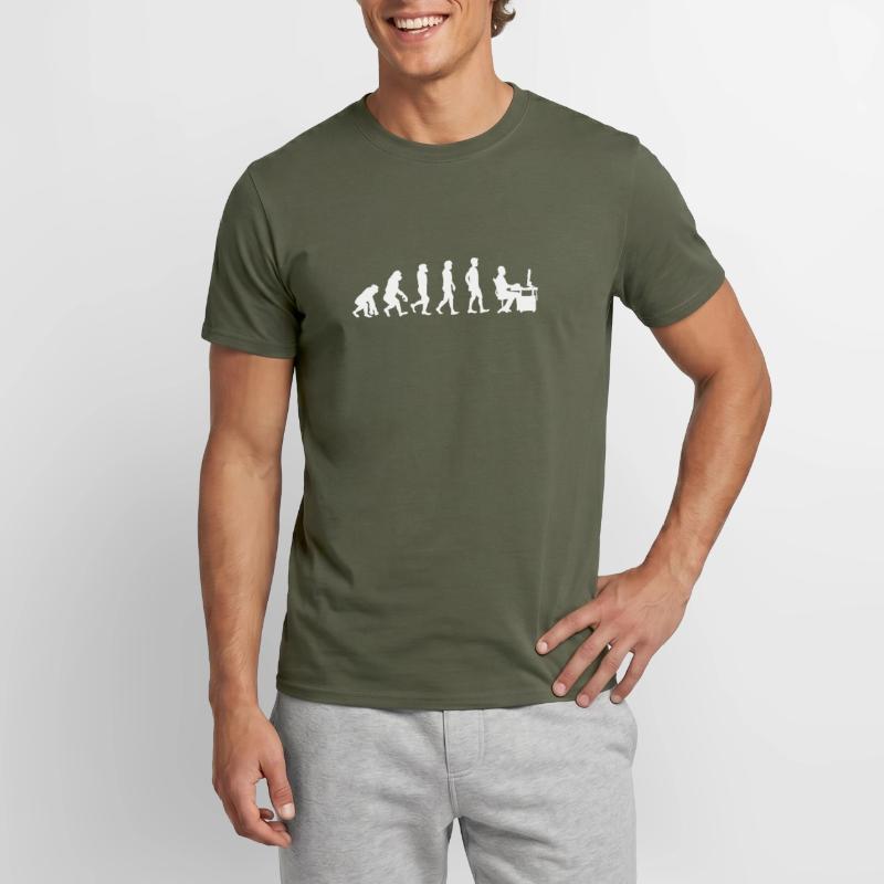 Evolution des Menschen - Evolution Computer Gaming Männer T-Shirt