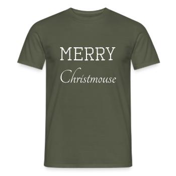 cute statement clipart christmas vacation - Männer T-Shirt - Militärgrün - Vorne - AI Model Male 178 light (178cm)