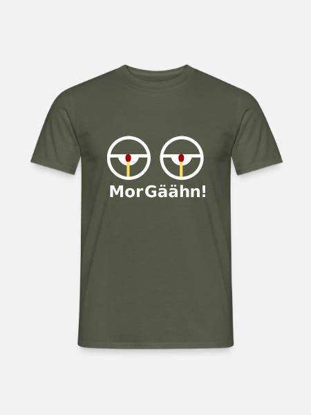 Morgäähn! T-Shirts & mehr für Morgenmuffel - Männer T-Shirt - Militärgrün