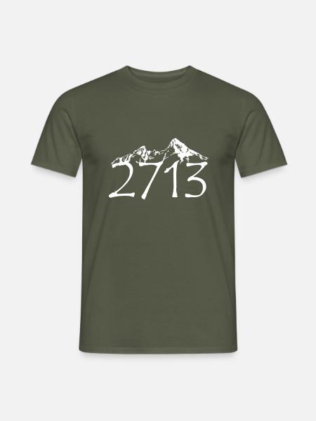 Berg Watzmann 2713 Berchtesgaden Bayern Alpen - Männer T-Shirt - Militärgrün