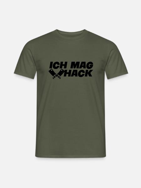 ich mag hack - Männer T-Shirt - Militärgrün