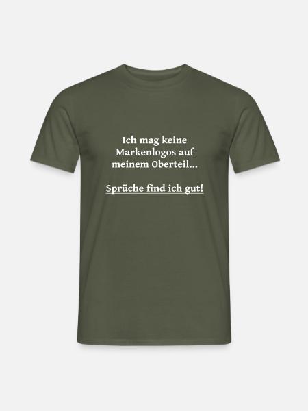 Ich mag keine Logos - Männer T-Shirt - Militärgrün