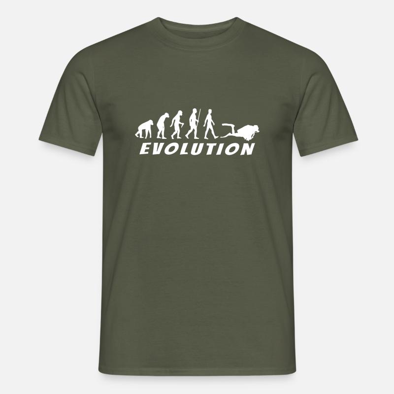 Evolution Weißer Taucher - Männer T-Shirt - Militärgrün