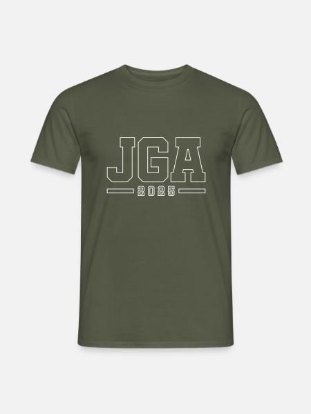 JGA 2025 Kontur Junggesellenabschied - Männer T-Shirt - Militärgrün