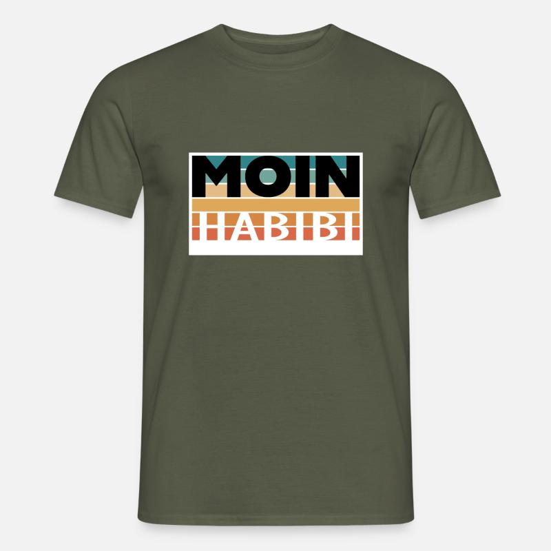 Moin Habibi - Männer T-Shirt - Militärgrün