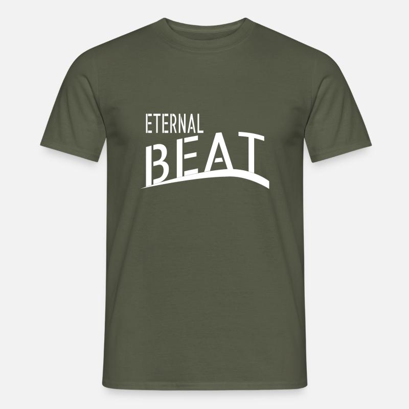 funny creative rhythm statement happy - Männer T-Shirt - Militärgrün
