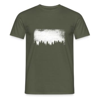 forest | forests | Tannen | lumberjack - Men's T-Shirt - military green - Front - AI Model Male 178 light (178cm)