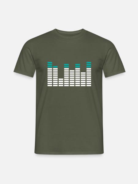 Music Energy Equalizer Beat - Männer T-Shirt - Militärgrün