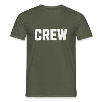 Crew bold white team - Men's T-Shirt - military green - Front - AI Model Male 178 light (178cm)