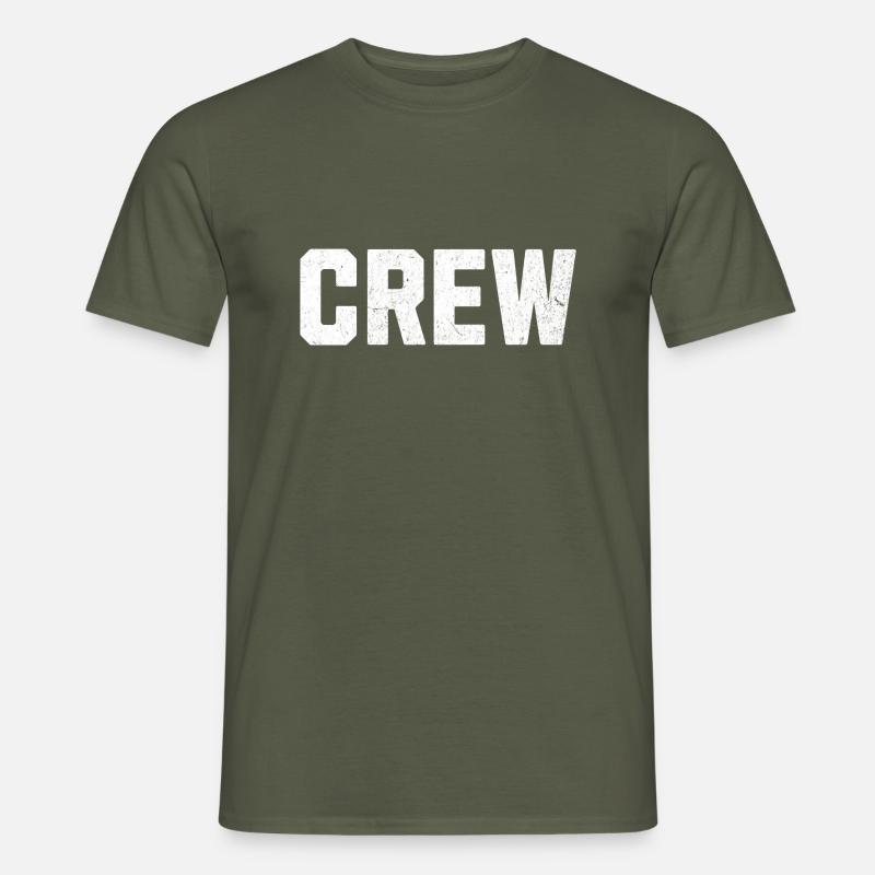 Crew bold white -Team - Männer T-Shirt - Militärgrün