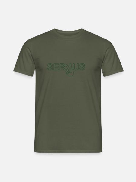Servus - Bayern - Gruß - Männer T-Shirt - Militärgrün