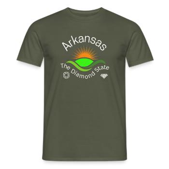 Arkansas - The Diamond State - Männer T-Shirt - Militärgrün - Vorne - AI Model Male 178 light (178cm)