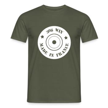 Cartridge Cartridge Shell 308win - Waffen und Munition - Männer T-Shirt - Militärgrün - Vorne - AI Model Male 178 light (178cm)