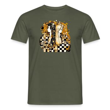 Combat de reines - T-shirt homme - vert militaire - Devant - AI Model Male 178 light (178cm)
