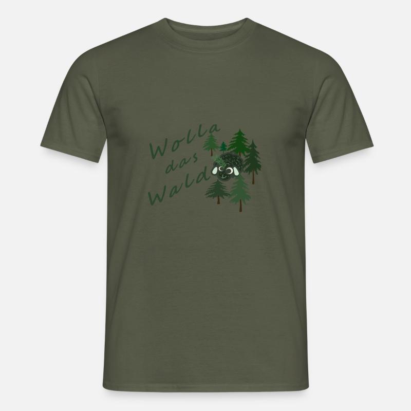 Wolla das Waldschaf! - Männer T-Shirt - Militärgrün