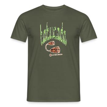 Batucada et ses cloches - T-shirt homme - vert militaire - Devant - AI Model Male 178 light (178cm)