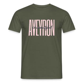Aveyron is beautiful - Men's T-Shirt - military green - Front - AI Model Male 178 light (178cm)