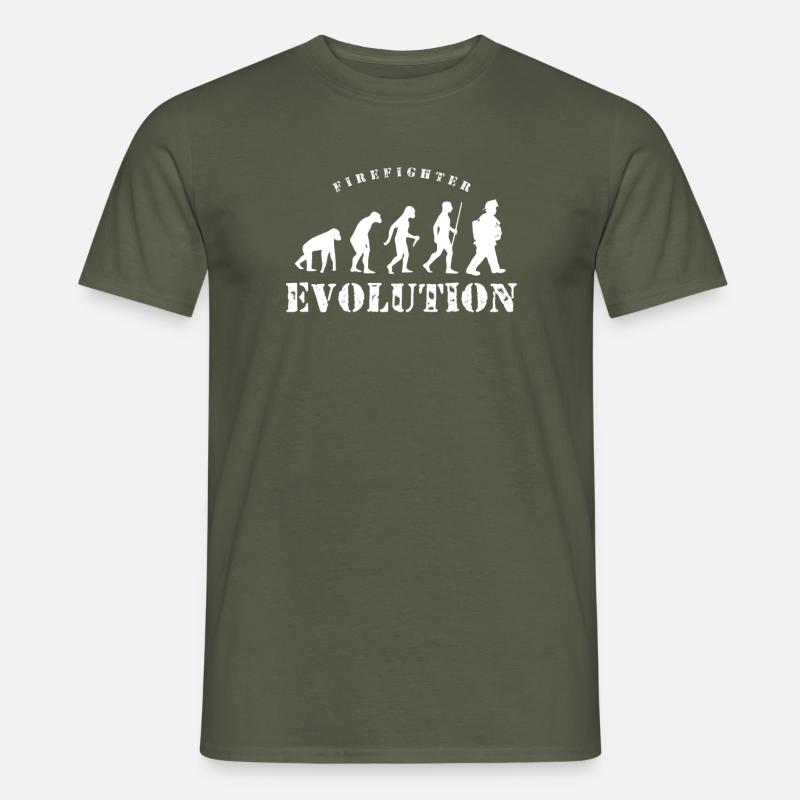 Feuerwehrmann Evolution Feuerwehrmann - Männer T-Shirt - Militärgrün