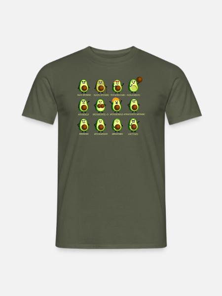 12 Avocados - Männer T-Shirt - Militärgrün