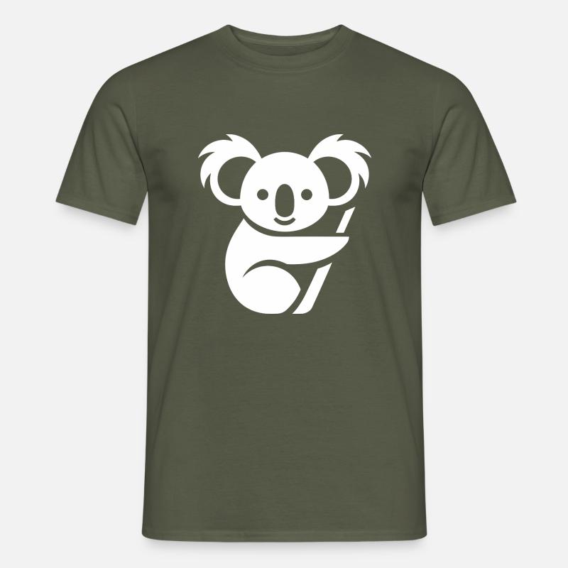 Koala-Liebe: Knuddeliger Baumkletterer - Männer T-Shirt - Militärgrün