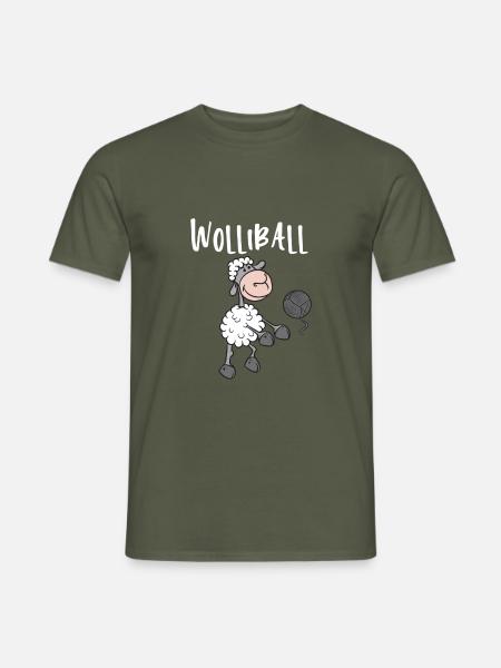 Schaf Volleyball - Männer T-Shirt - Militärgrün