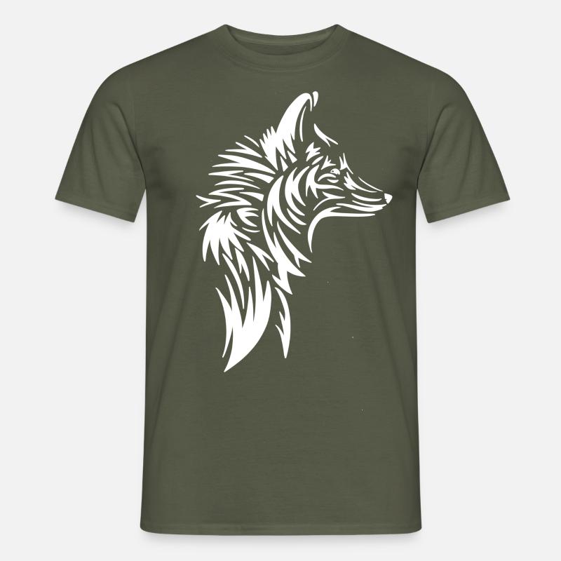 Fuchs1 - Männer T-Shirt - Militärgrün