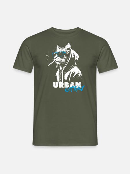 Die Stadt ist mein Zuhause - Urbaner Streuner - Männer T-Shirt - Militärgrün