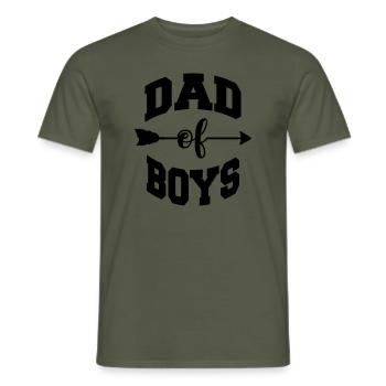 Dad of boys Father Son Sons Gift Idea Father's Day - Men's T-Shirt - military green - Front - AI Model Male 178 light (178cm)