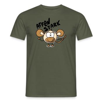 Affe Affenstark - Männer T-Shirt - Militärgrün - Vorne - AI Model Male 178 light (178cm)