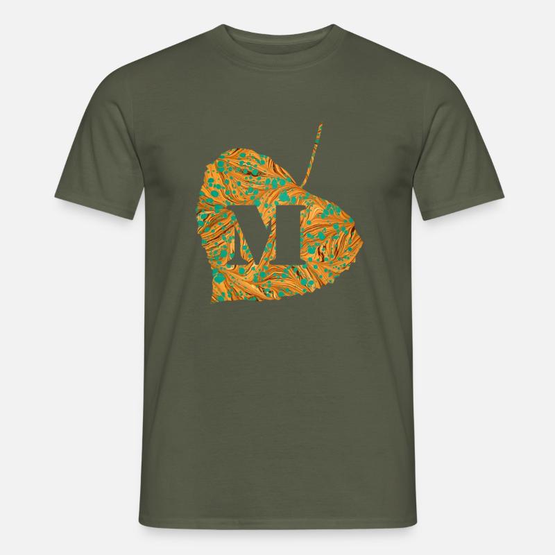 blatt e 95 m - Männer T-Shirt - Militärgrün