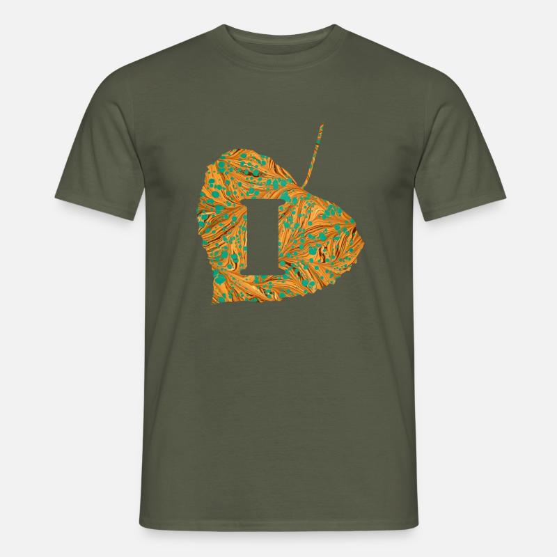 blatt e 95 i - Männer T-Shirt - Militärgrün