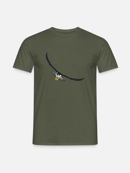 Wanderfalke Falke Peregrine Falcon - Männer T-Shirt - Militärgrün