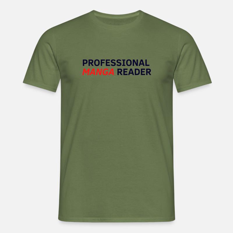 Professional Manga Reader - Men's T-Shirt - military green