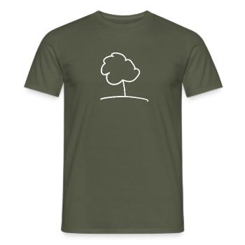 Arbre - T-shirt homme - vert militaire - Devant - AI Model Male 178 light (178cm)