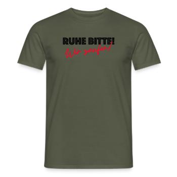 Ruhe bitte wir saufen | Party, feiern, Geburtstag - Männer T-Shirt - Militärgrün - Vorne - AI Model Male 178 light (178cm)
