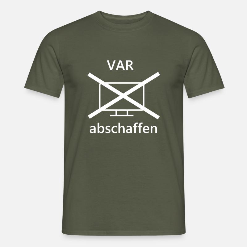 VAR abschaffe - Männer T-Shirt - Militärgrün